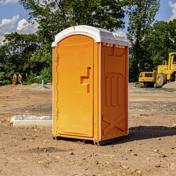 how often are the portable restrooms cleaned and serviced during a rental period in Elma Center New York